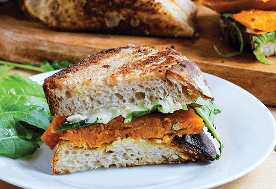 Butternut Squash Kale Grilled Cheese